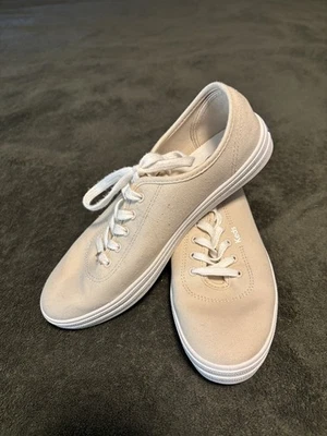 Zapatos de tenis con cordones de lona beige para mujer KEDS talla 8 Foto 1 de 4