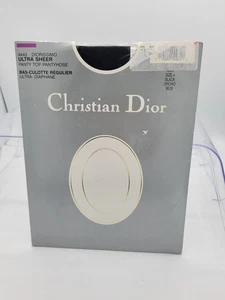 Vintage Christian Dior Strumpfhose 4443 Größe 4 ultra transparent schwarz Orchidee Diorissimo - Bild 1 von 4