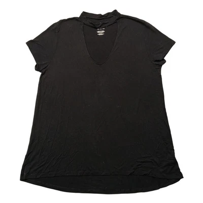 American Eagle Top L Women's Soft & Sexy Short Sleeve Black  - Image 1 of 4