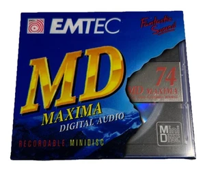 EMTEC MD MAXIMA 74 Digital Audio NEU– Recordable Mini Disc / 74 MIN. Disk - Bild 1 von 2