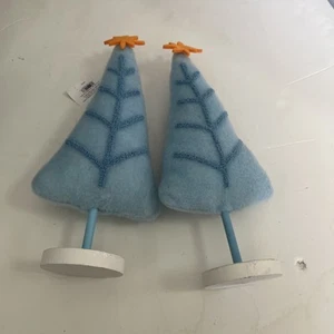 Target Wondershop Árbol de Tela de Fieltro Azul 11" Vacaciones de Navidad 2024 Nuevo Paquete 2 - Imagen 1 de 5