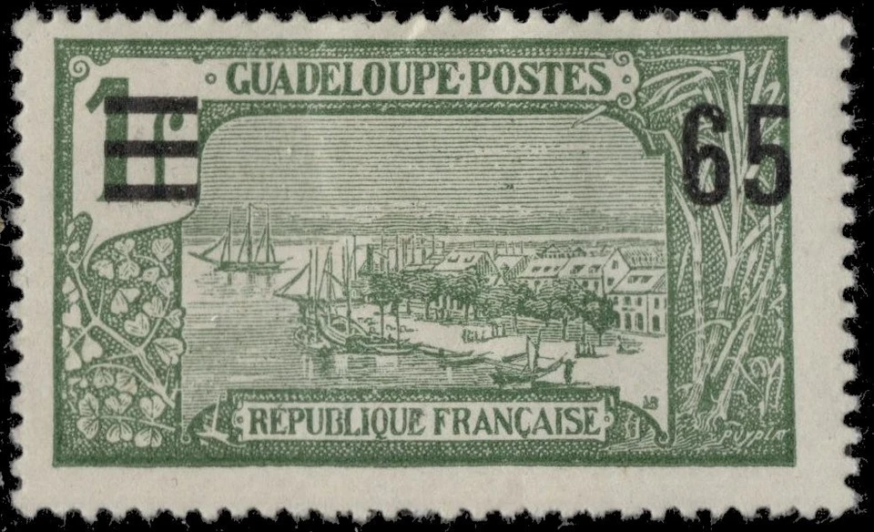 GUADELOUPE 87 - Pointe-a-Pitre "1924 Provisional" (pc21808) - Image 1 of 1