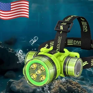 80000LM Diving Headlight Waterproof Headlamp Led Professional Fishing Light - Picture 1 of 18