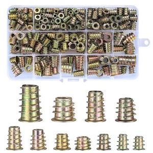 230 Pcs Threaded Inserts Nuts, Threaded Wood Inserts Nuts Assortment Tool Kit... - Picture 1 of 7