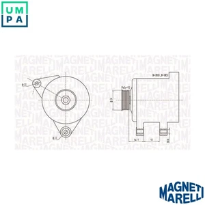 ALTERNATOR 063731747010 FOR OPEL CORSA/B VITA COMBO/Box/Body/MPV ASTRA/G/H/GTC - Picture 1 of 9