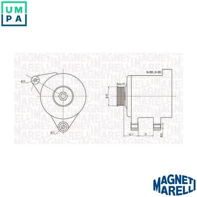 ALTERNATOR 063731747010 FOR OPEL CORSA/B VITA COMBO/Box/Body/MPV ASTRA/G/H/GTC - Image 1 of 4