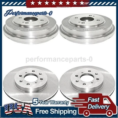 Rotor de freno de disco de tambor de freno trasero delantero DuraGo para Honda Civic 2001-2005 Foto 1 de 4