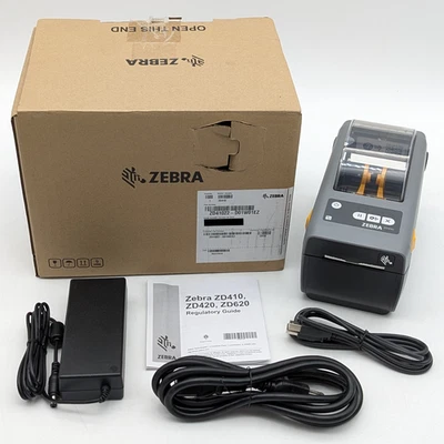 Zebra ZD410 Desktop Thermal Label/Barcode Printer (ZD41022-D01W01EZ) Gray - Image 1 of 4
