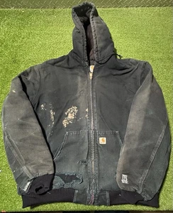 Carhartt 125 Anniversary J140 Duck Active Jacket Thermal Lined Men XL Distressed - Picture 1 of 12