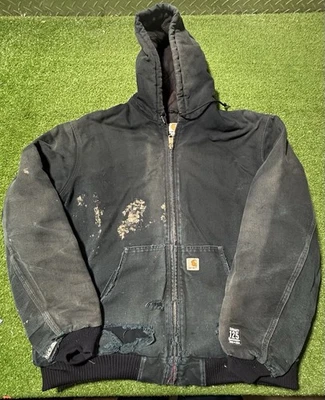 Carhartt 125 Anniversary J140 Duck Active Jacket Thermal Lined Men XL Distressed - Image 1 of 4