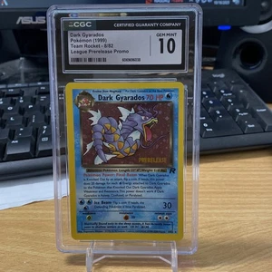 Pokemon 1999 Dark Gyarados PRERELEASE STAMP 8/82 Promo GEM MINT CGC 10 - Picture 1 of 5
