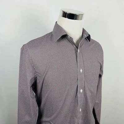 Camisa de vestir clásica J Crew 15.5 34 Ludlow roja blanca azul a cuadros 100 % algodón Foto 1 de 4