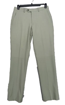 Pantalones de vestir BAR III para hombre talla 32x32 verde salvia ajustados mezcla de lana elásticos ¡DESGARRADOS! Nuevo con etiquetas Foto 1 de 4
