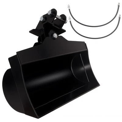 31.5"/800mm Hydraulic Tilt Flat Tooth Excavator Bucket Mini Excavator Attachment - Image 1 of 4