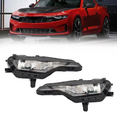 Fit 2019-2024 Chevrolet Camaro RS SS 1SS 2SS W/LED DRL Projector Headlights Set - Image 1 of 4