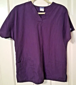 Blusa Médica Cherokee Auténtica Ropa de Trabajo Unisex Talla S Berenjena Púrpura #4700 - Imagen 1 de 5