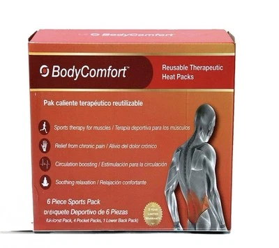 Body Comfort Reusable Therapeutic Heat Packs 6 Piece Sports Pack  NEW! - Image 1 of 2