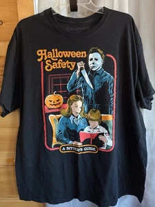 T-Shirt Halloween Creepy Co Michael Myers Guida Sitters Nera Unisex Taglia XL - Foto 1 di 6