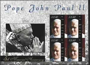 St. Kitts - Papst Johannes Paul II. Kleinbogensatz postfrisch 2011 Mi. 1154-1155 - Picture 1 of 2