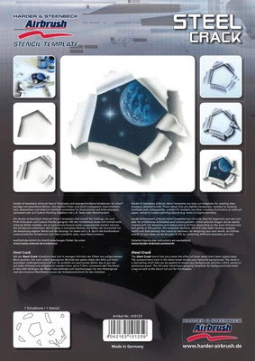 HARDER & STEENBECK - PLANTILLAS DE AERÓGRAFO - GRIETA DE ACERO Foto 1 de 2