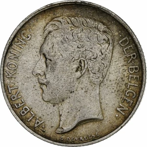 [#1502207] Belgium, Albert I, 2 Francs, 2 Frank, 1911, Brussels, Silver, EF, KM: - Picture 1 of 2
