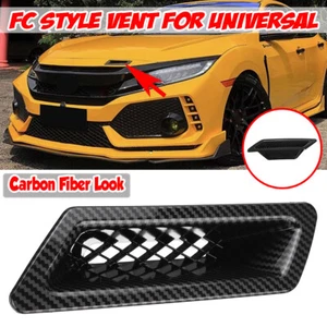 Inserto de conducto de ventilación de aire estilo fibra de carbono tipo R para Honda Civic 2016-2021 - Imagen 1 de 6