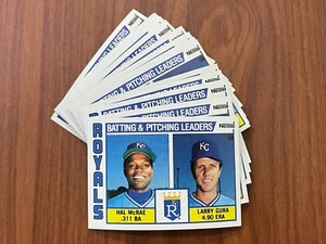 1984 Topps NESTLE Set (10) HAL MCRAE ROYALS LEADERS Parallel #96 Karten LOT *MINT - Bild 1 von 1