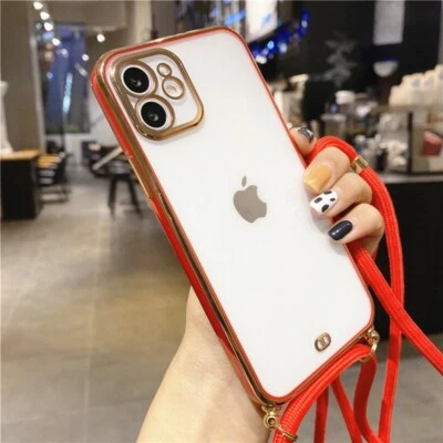 For iPhone 11 12 Pro Max XR 7 8 Case Luxury Stream Electro Plating Elegant Cover - Image 1 of 4