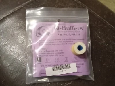 Paquete Q-Buffers (10) NUEVO Manicura Pedicura Arte De Uñas Brillantes #1 Grueso, 3/4"  Foto 1 de 4