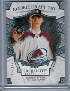 2020-21 Black Diamond Bowen Byram Exquisite Rookie Draft Day RC #'ed 024/199 - Picture 1 of 1