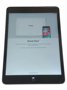 A1490 Apple iPad mini 2 Wi-Fi+Cell 7.9in Space Grey iOS Tablet | Reset Works - Afbeelding 1 van 5