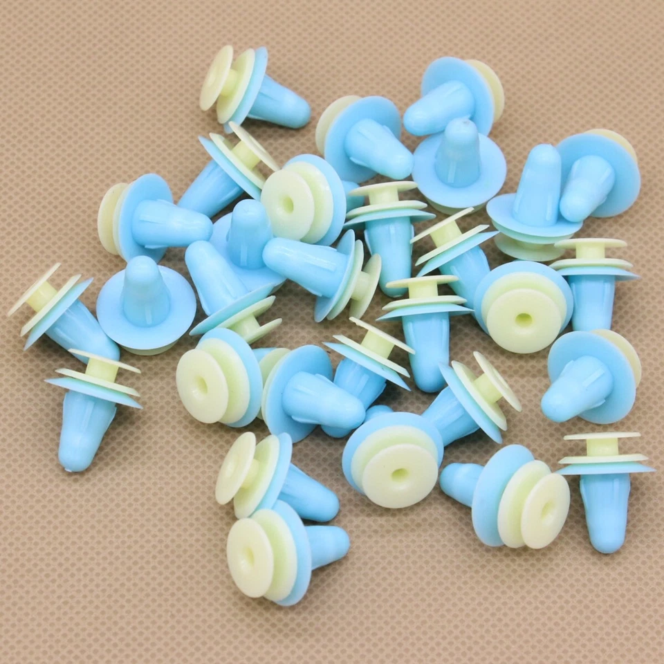 20 зажимов фиксаторов для дверных креплений зажимов для отделочной панели заклепки синие для Toyota Mazda Isuzu - Изображение 1 из 4