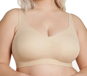 Evelyn & Bobbie Beyond Seamless Wirefree Bra~X-Large~Sand~A587073  11096 - Picture 1 of 2
