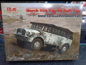 Horch 108 Type 40 Soft Top WWII German Personnel Car 1/35 Model Kits No.... - Foto 1 di 1