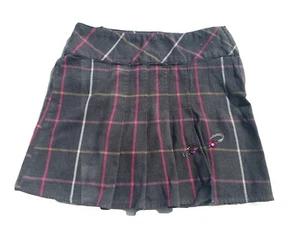 Gymboree Girls Skirt Size 9 Panda Academy Vintage Pleated Gray Adjusters  - Picture 1 of 6