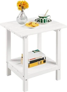 Outdoor Side Table Small Patio End Table for Garden, Backyard, Pool, Beach - Picture 1 of 33