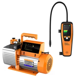 Bomba de vacío inteligente Elitech 7CFM 2 etapas HVAC + detector de fugas de refrigerante ILD-200 - Imagen 1 de 14