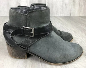Sonoma Heel Leather Dress Boots Side Zip Gray Brown Kohls Women’s US Size 8 MED - Picture 1 of 12