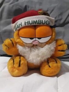 1981 Dakin Garfield Bah Humbug Christmas Stuck On You Plush - Picture 1 of 5