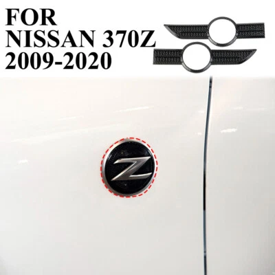 Cubierta de moldura de luces de señalización laterales de carrocería exterior estilo fibra de carbono para Nissan 370Z Foto 1 de 4