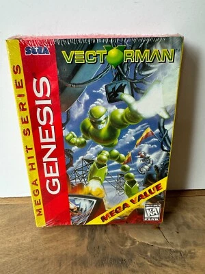 Vectorman 1 Mega Hit Series (Sega Genesis, 1995) BRAND NEW SEALED - Box Damage - Image 1 of 4