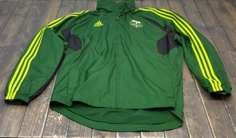 Adidas Portland Timbers Jacket Men's XL Green Soccer MLS Vented Alaska Airlines Cover