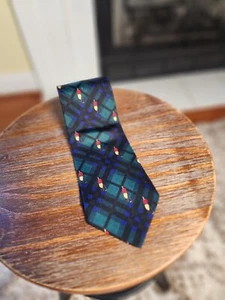 Vintage Alynn Neckwear Golf Navy Blue Necktie 80s Golfer Golfing Tie 54x3.5 - Picture 1 of 4