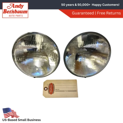 For 1940-1955 DeSoto Chrysler Front 6 Volt Sealed Beam Head Lamp Light Bulb Pair - Image 1 of 4