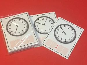 DRY ERASE - LEARN TO TELL THE TIME CLOCK FACE - 40 LAMINATED   FLASH CARDS - Picture 1 of 5