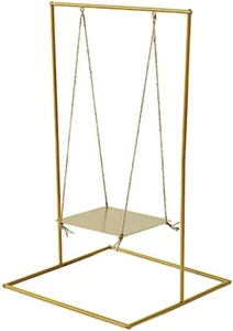 3 Feet Gold Metal Swing Cake Stand Hanging Dessert Display Centerpiece Party Eve - Picture 1 of 8