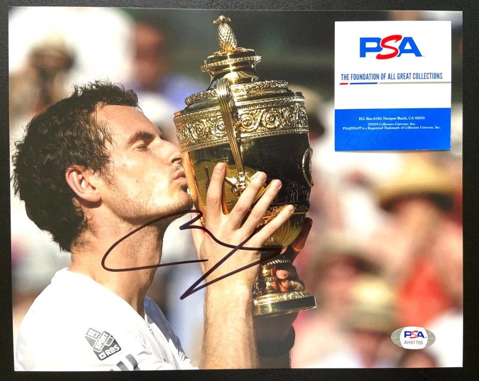 ANDY MURRAY SIGNED 8X10 PHOTO WIMBLEDON LONDON OLYMPICS FRENCH RIO TENNIS PSA - Image 1 of 1