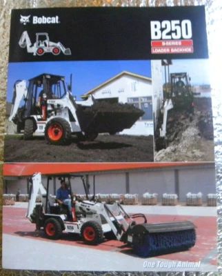 Factory Bobcat Dealership Spec Sales Brochure B250 Loader Backhoe Tractor 1 page - Image 1 of 2