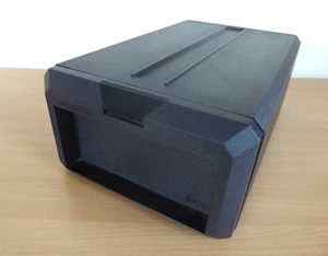 Posso VHS Video Storage Media Box Black Plastic Vintage Made In France - Picture 1 of 7