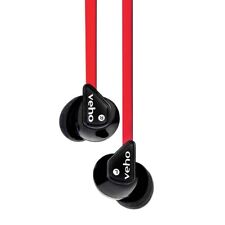 Veho Z1 In Ear Kopfhörer mit Kabel rot Stereo 3,5 mm Anschluss Noise Cancelling